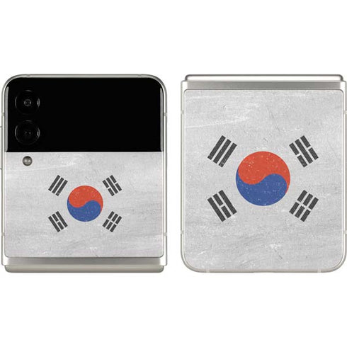 South Korean Flag Distressed Galaxy Z Flip3 5G Skin